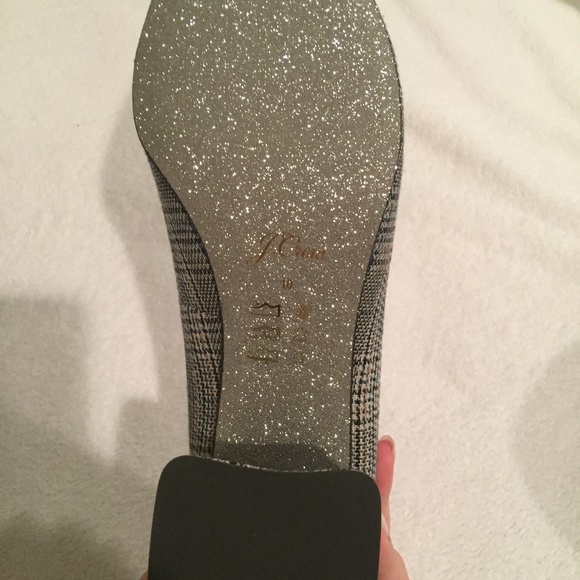 Cute J.Crew Block-Heel Pumps in embellished plaid - Picture 3 of 6